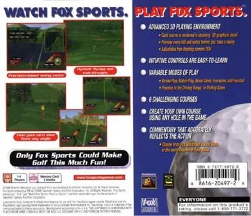 FOX Sports Golf 99 (US) box cover back